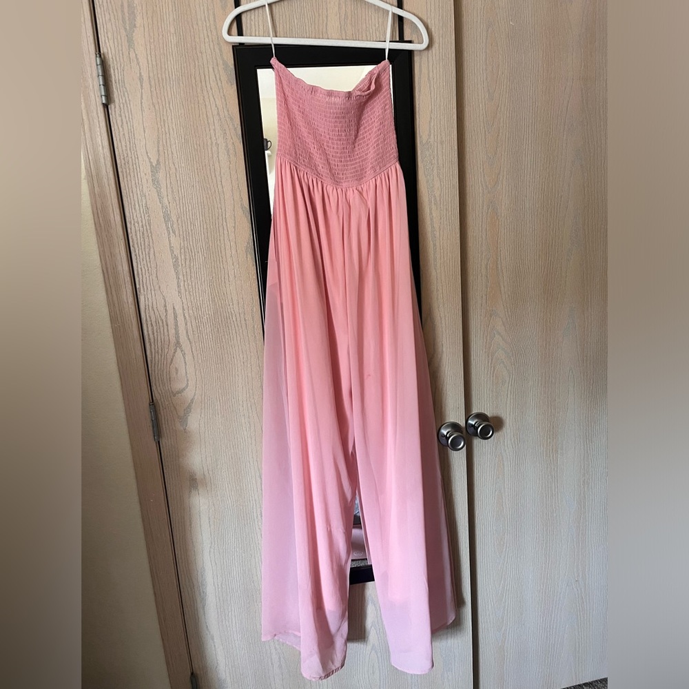 Pink Flowy Jumpsuit
